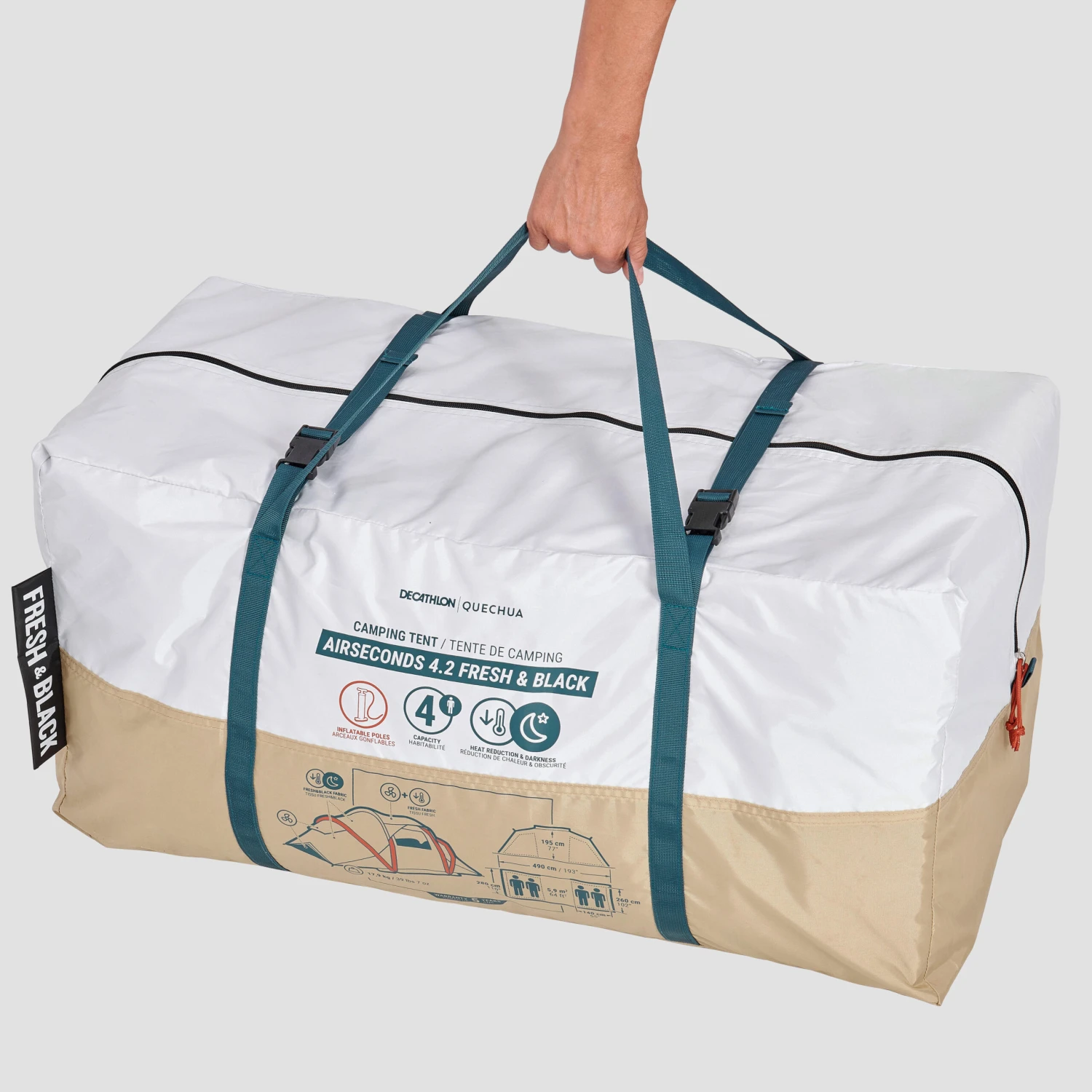 Quechua 4 Man Inflatable Blackout Tent - Image 4