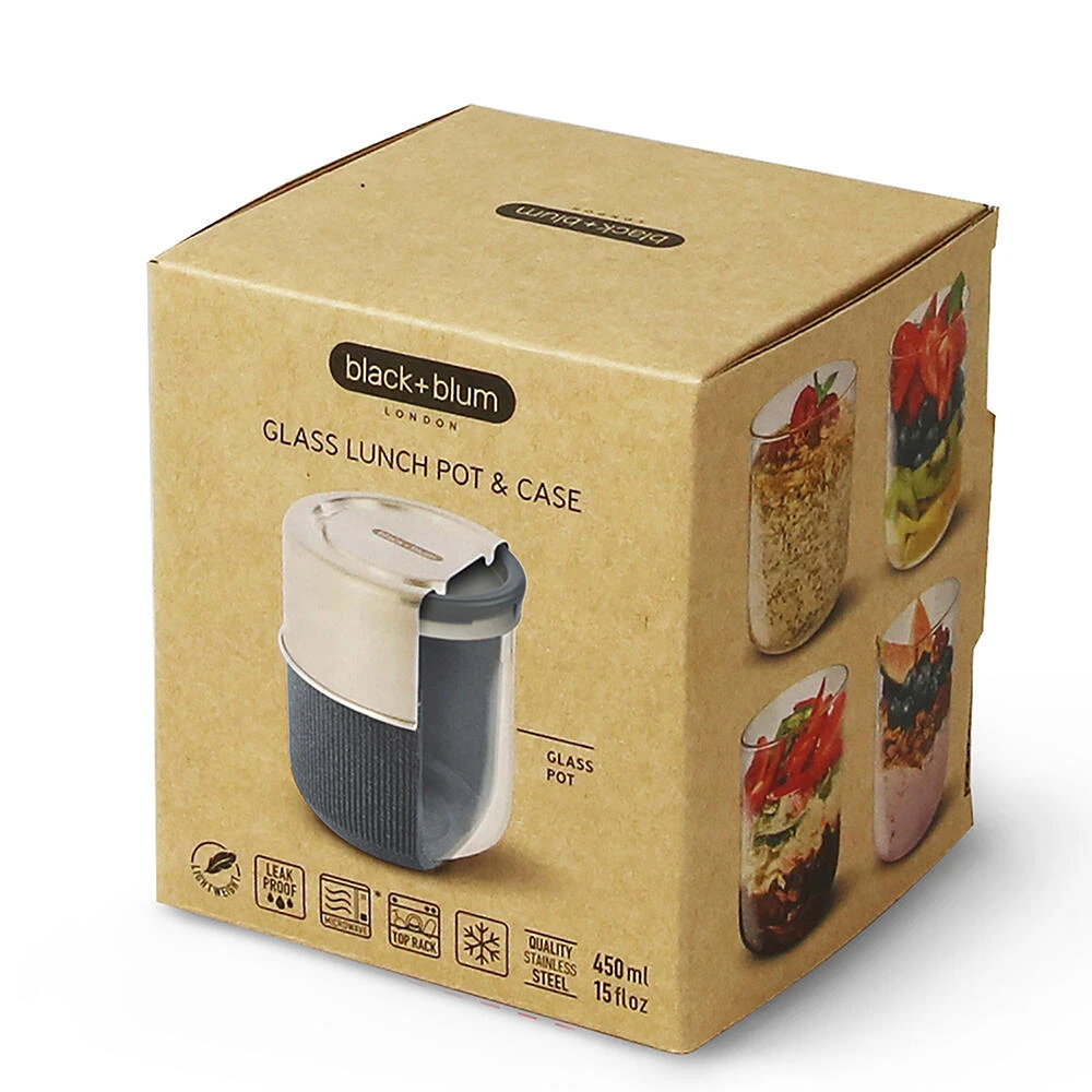 Black+Blum Glass Lunch Bowl 450ml Slate - Image 4