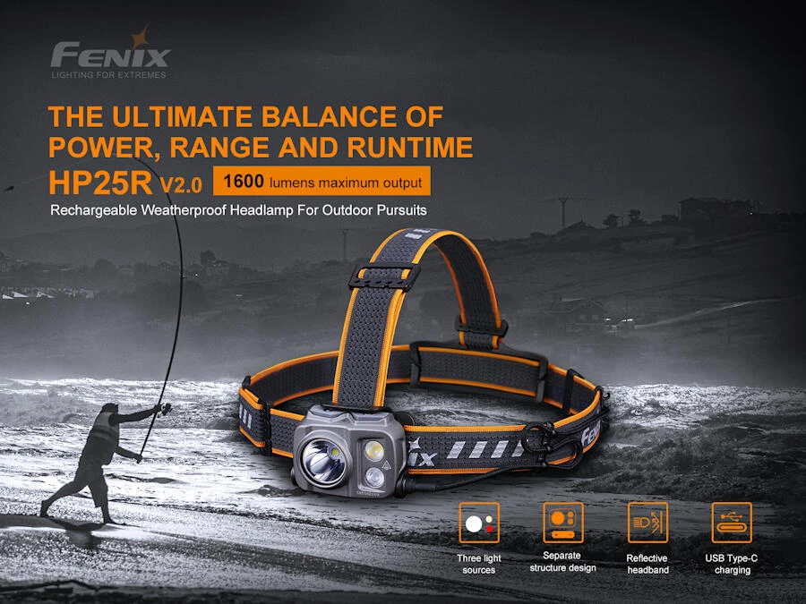 Fenix HP25R V2.0 1600 Lumen Rechargeable Search Headlamp - Image 5