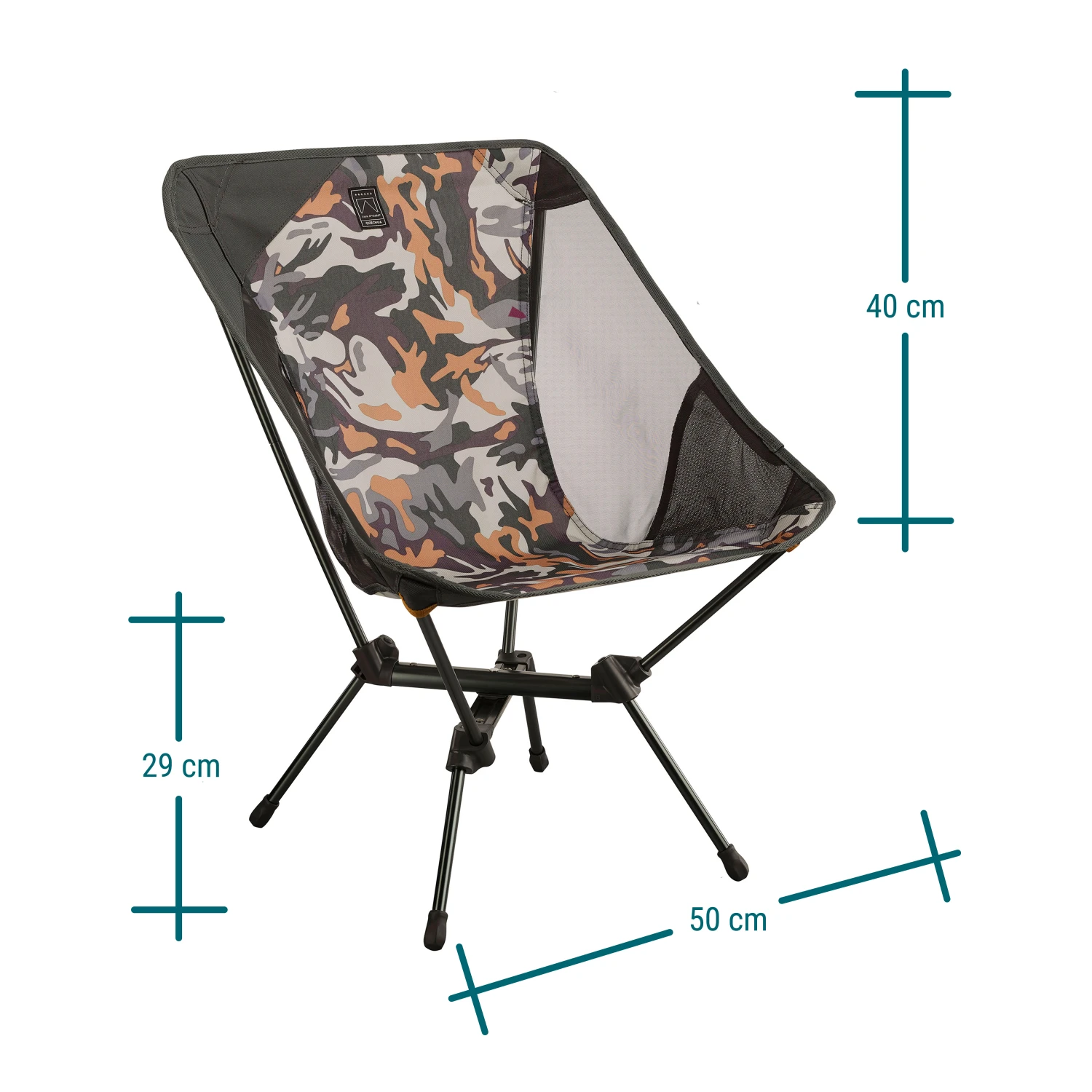 Quechua LOW FOLDING CAMPING CHAIR MH500 CAMO - Image 4