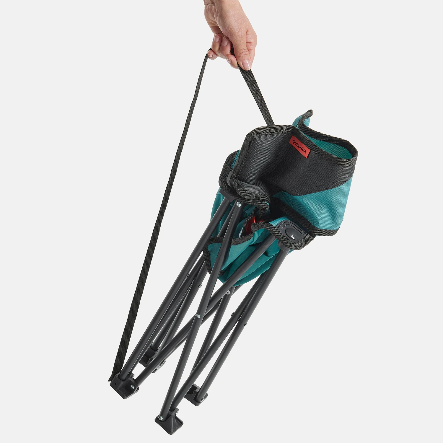 Quechua LOW FOLDING CAMPING CHAIR MH100 Blue - Image 3